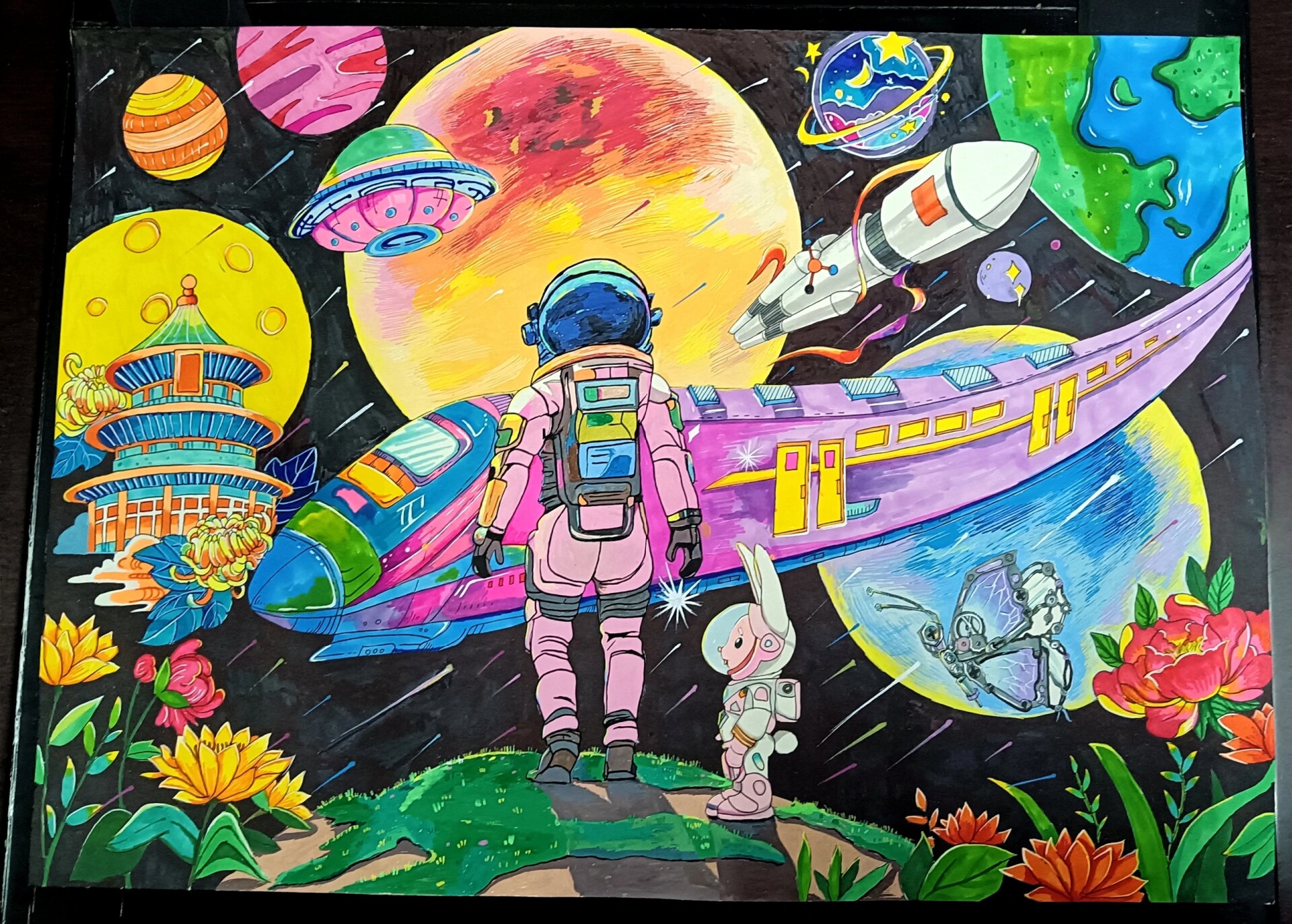 科技画作品简单