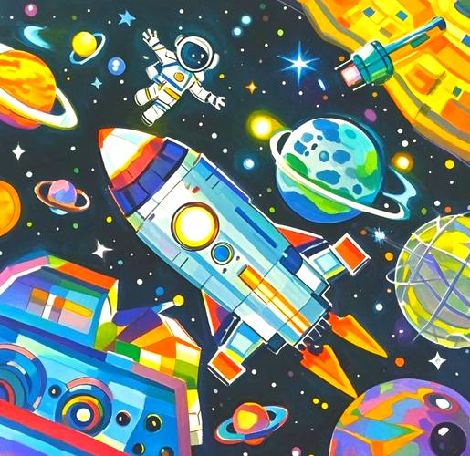 科技画作品图片大全横版可爱